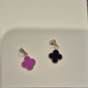Elegant Gold and Pink Clover Pendant